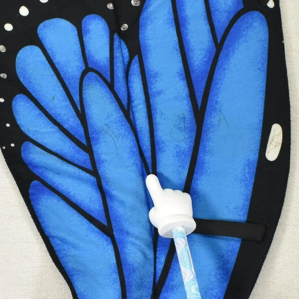 Adventure Planet Plush Blue Morpho Butterfly Wings Costume Wearable Kids Youth